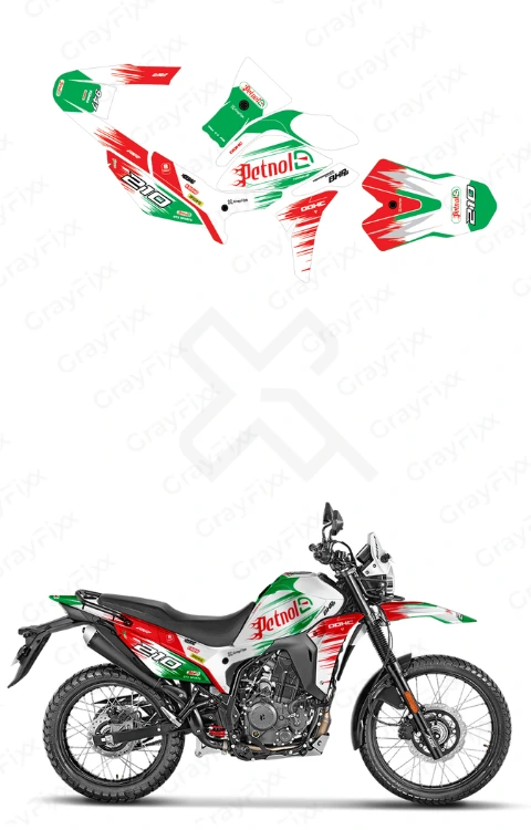 Petnol Edition Full Body Sticker Compatible with Xpulse 210 | Made in Premium Gloss Vinyl with FPF (Fade Protection Film), Waterproof, Precut Sticker, Pack of 1
